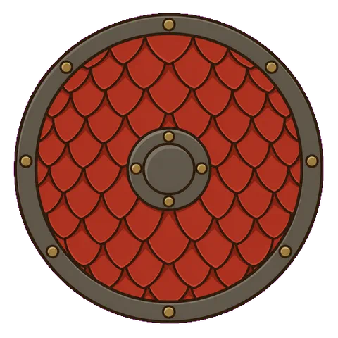 竜鱗の盾(装備扱い)(ゲームアイテムアイコン、透過)