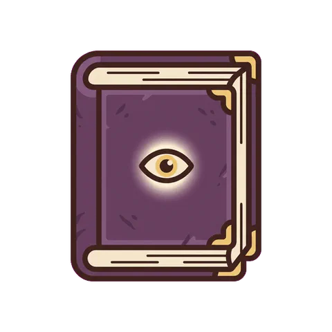 鑑定の魔導書(ゲームアイテムアイコン、透過)